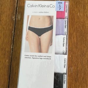 Calvin Klein 5 pack cotton stretch bikinis